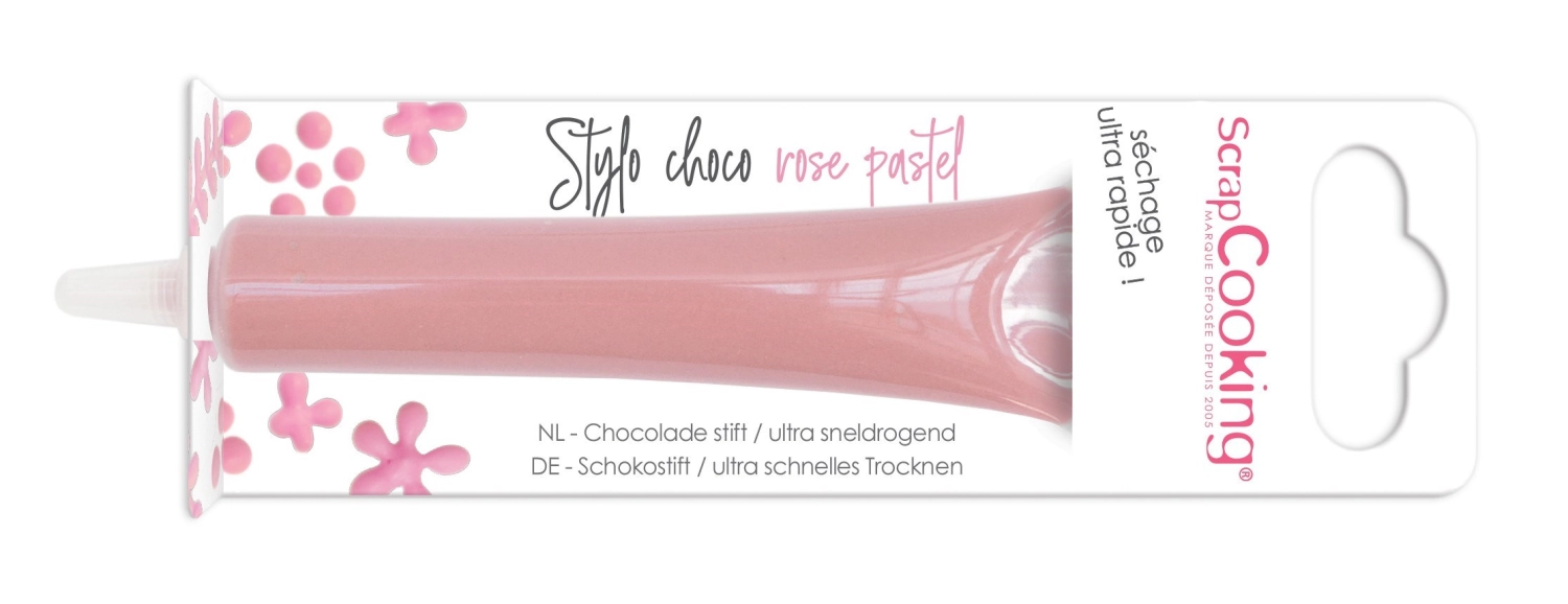 Crayon goût chocolat rose pastel 25g