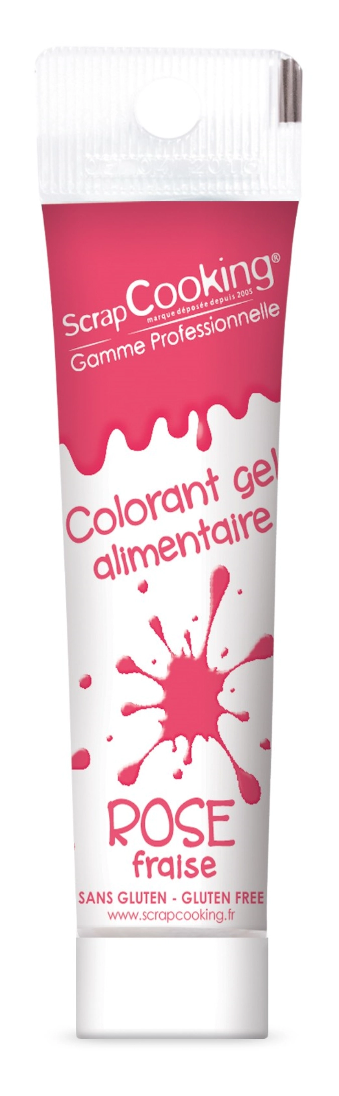 Colorant alimentaire gel fraise rose 20g