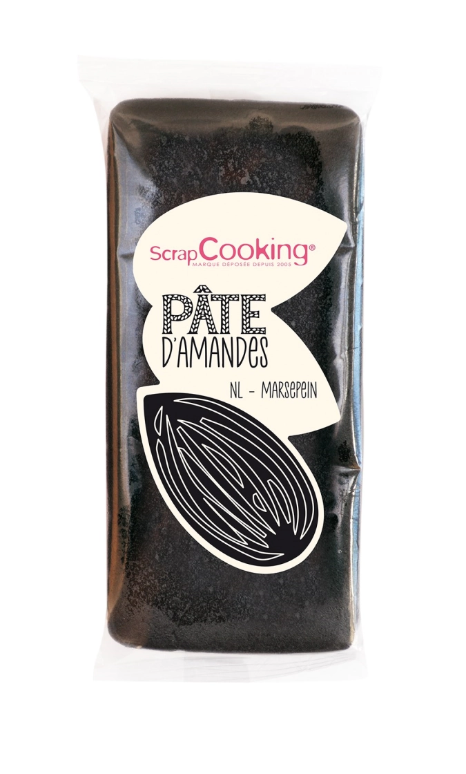 Pâte d'amandes noire 200g