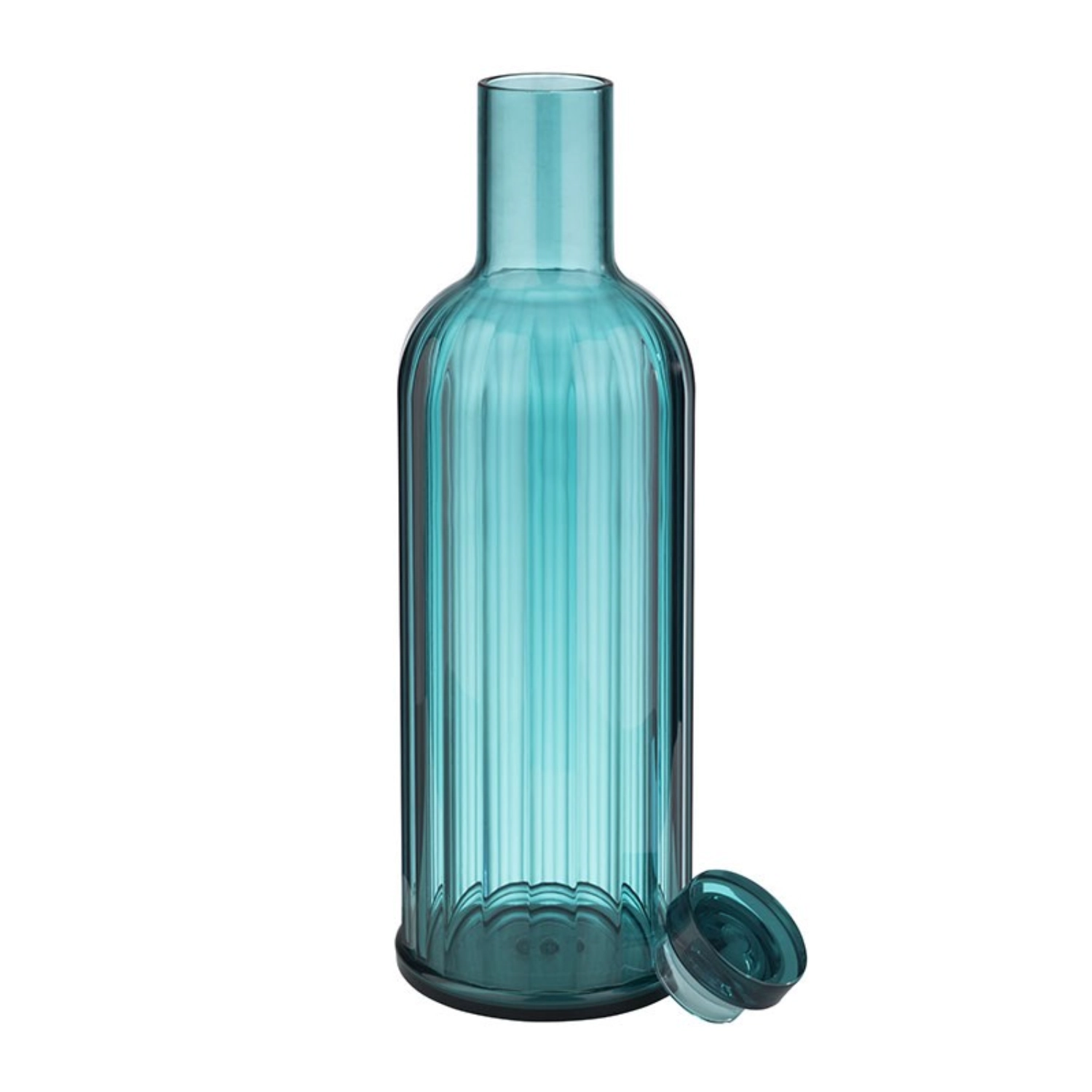 Flasche STRIPES D9cm H28,5cm 1lt türkis