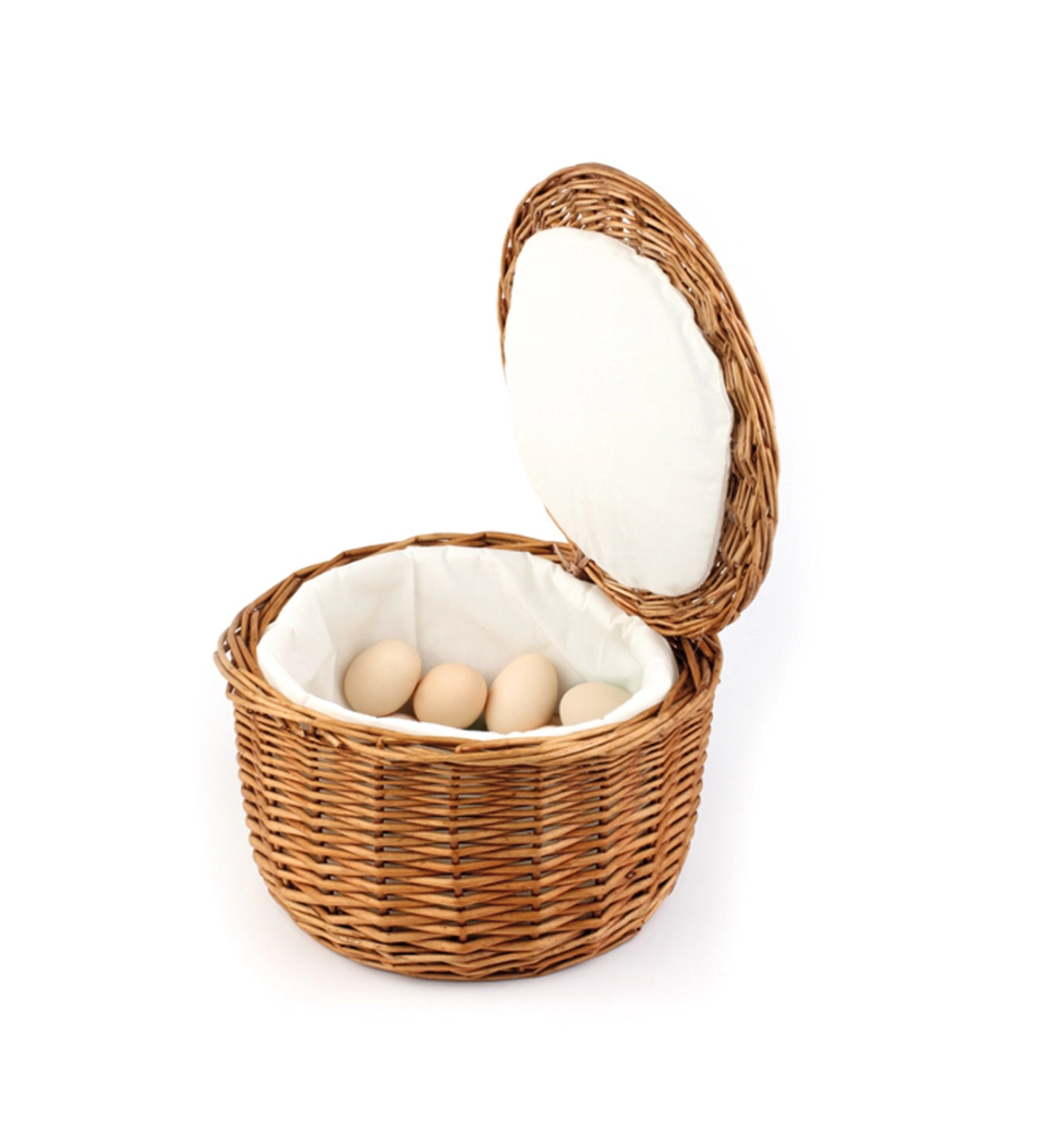 Eier Korb, D26cm, H17cm, Rattan Natur