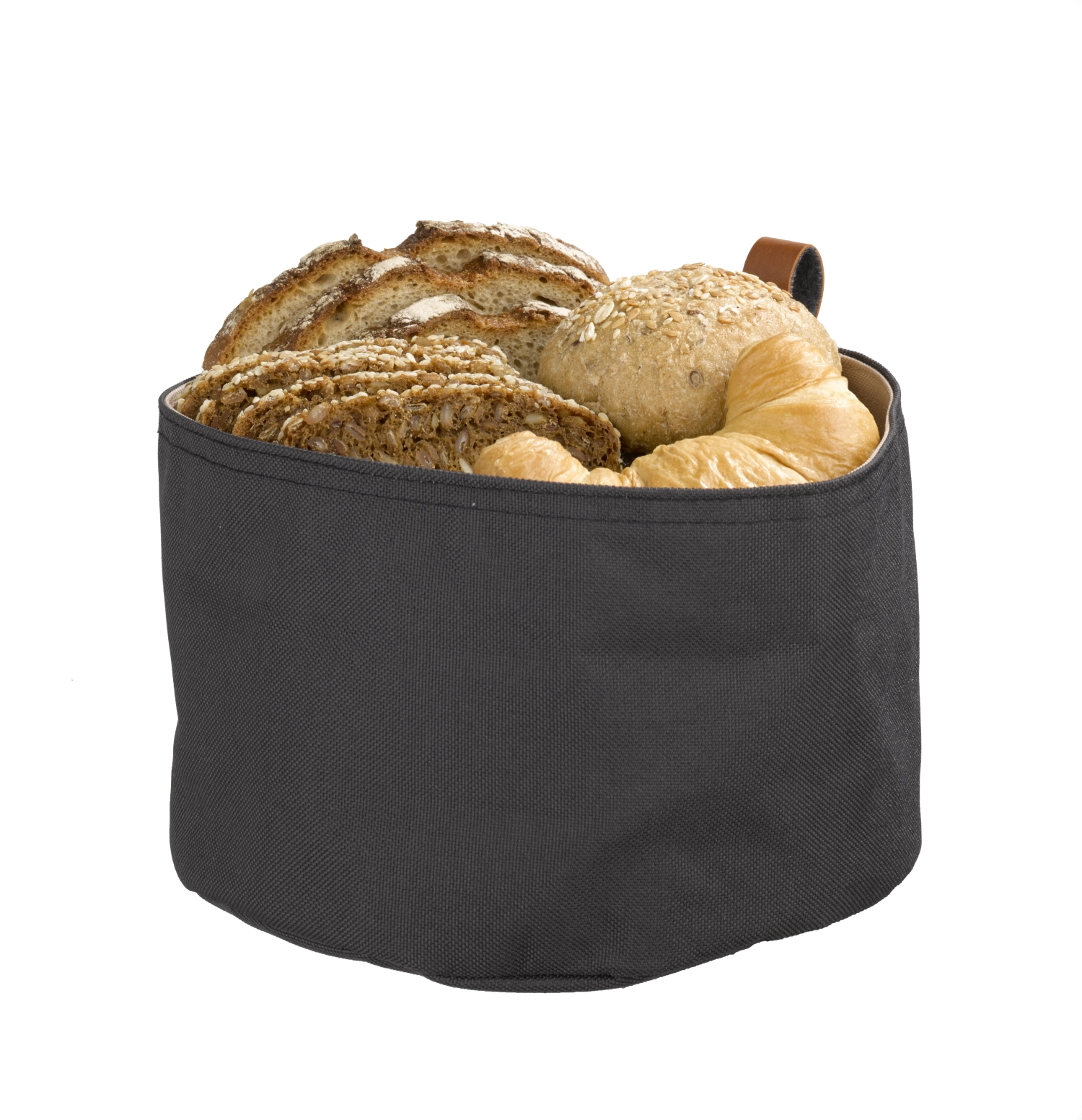 Sac à pain d20cm, h13.5cm, beige/gris foncé