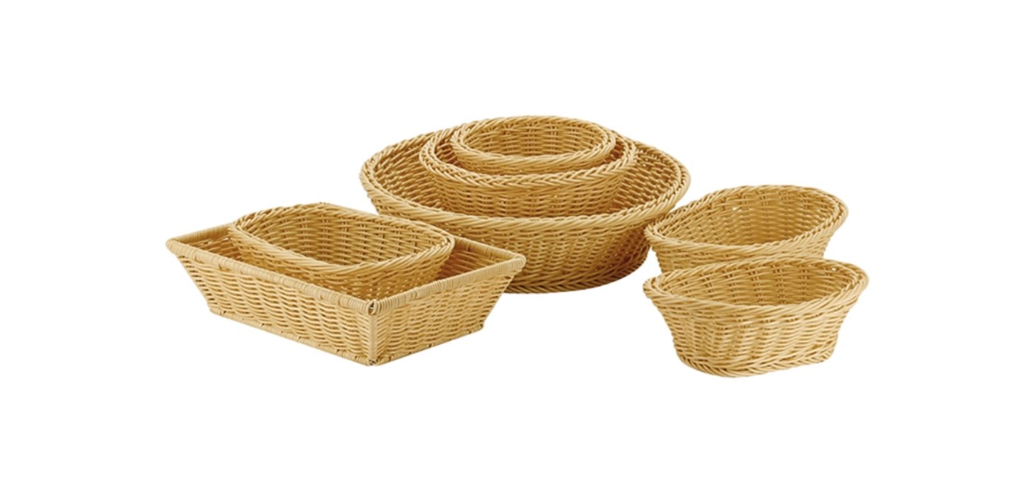 Poly Rattan Flechtkorb, GN 1/2 - 32.5x26.5cm, H8cm