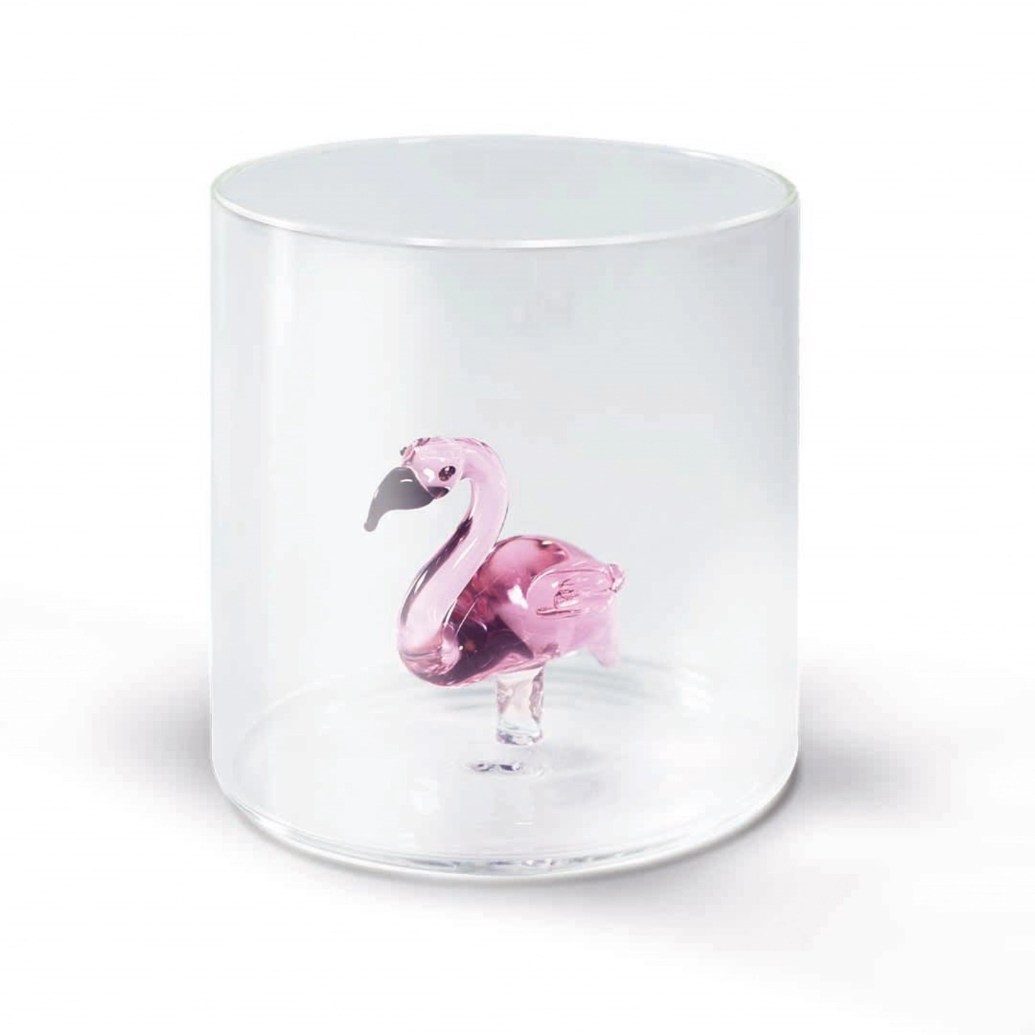 Verre en borosilicate 250 ml flamant rose