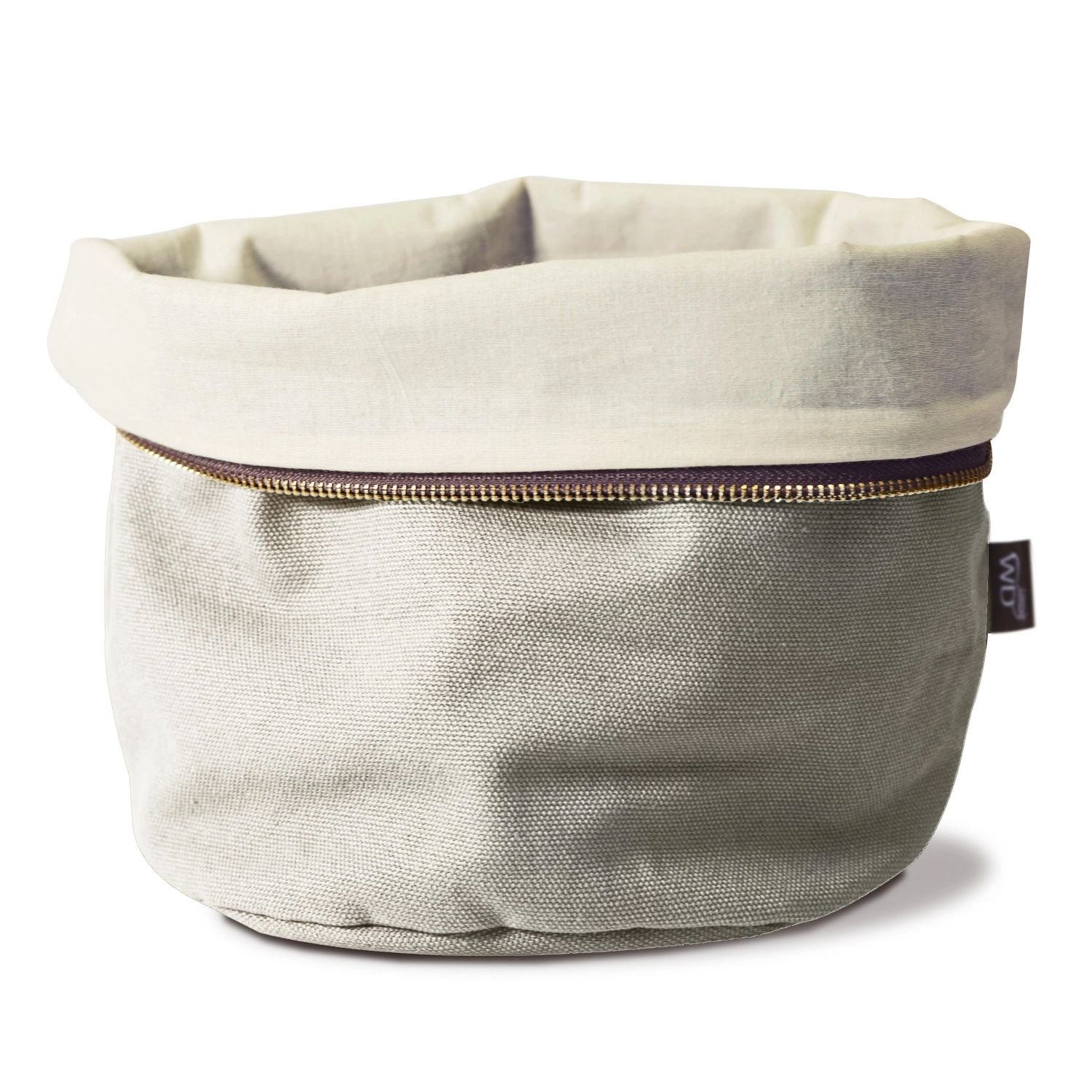 Sac à pain en coton 20cm chauffant, beige