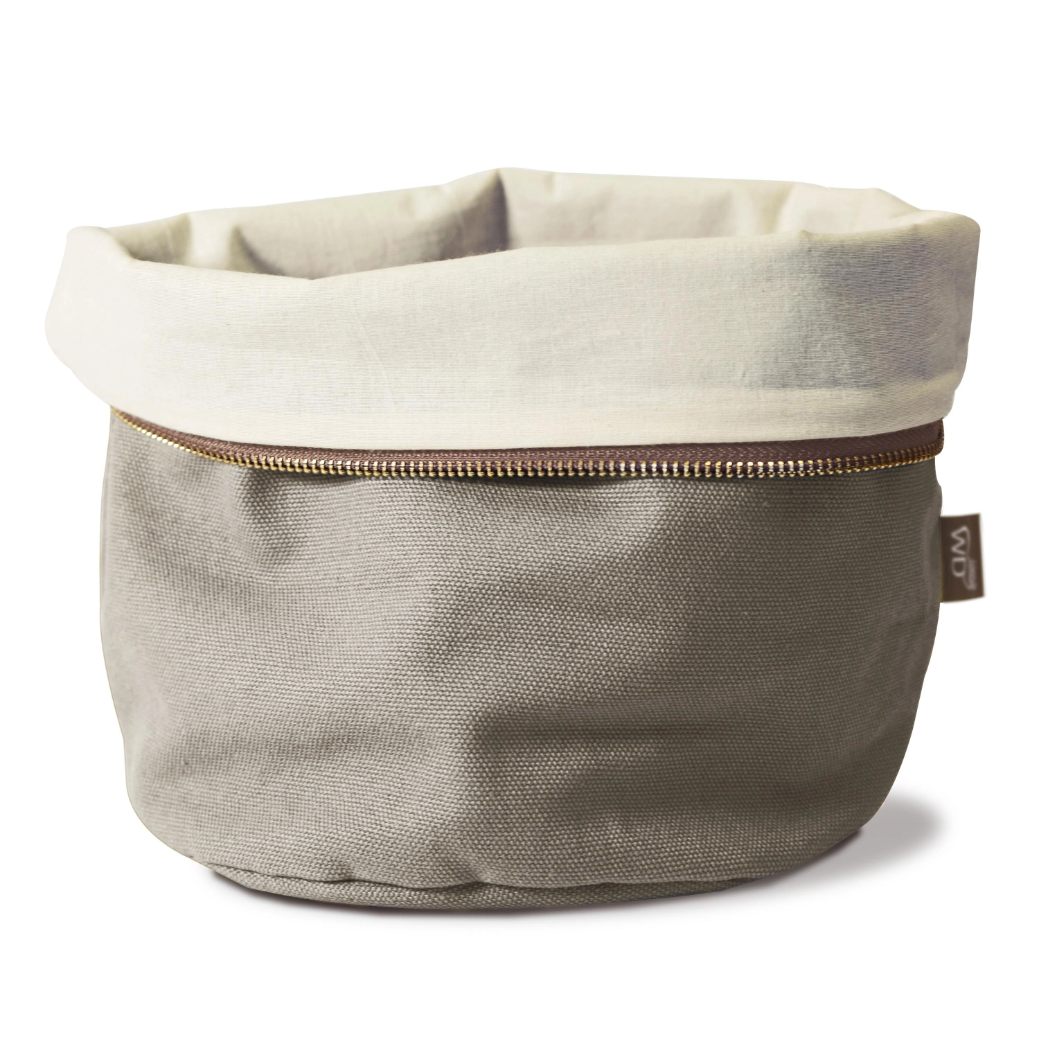 Sac à pain en coton 20cm chauffant, gris