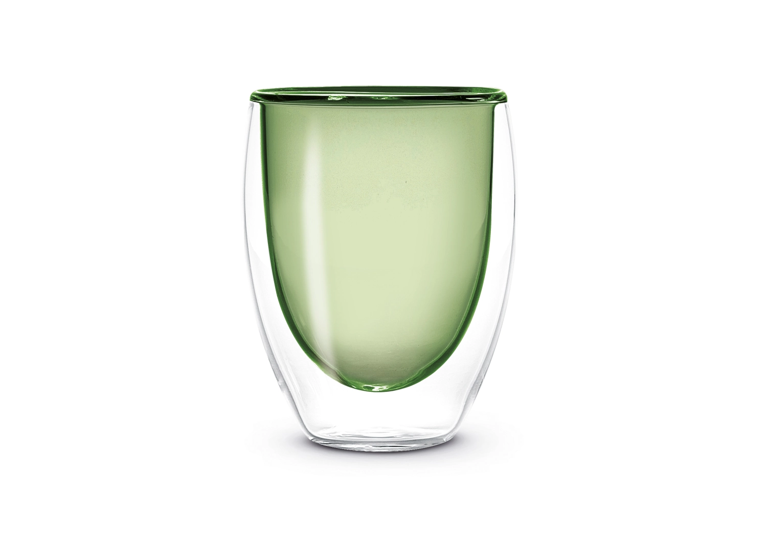 2 x verre à thé double vert, 220ml