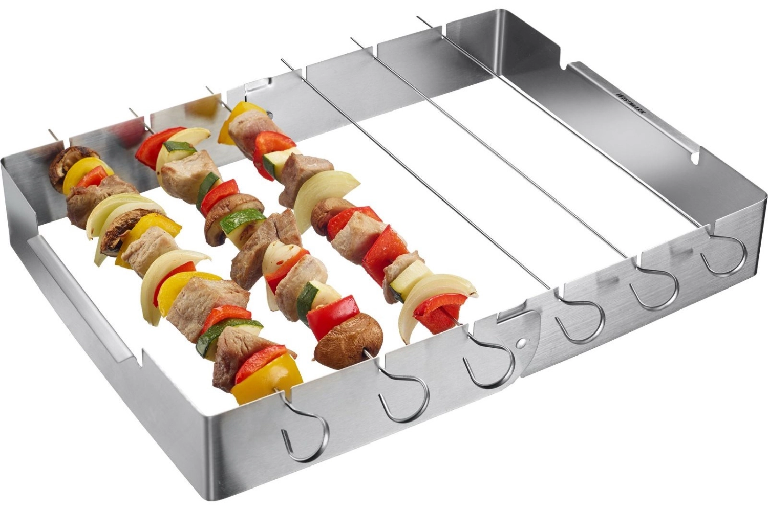 7x supports brochettes à griller, 6 brochettes à griller