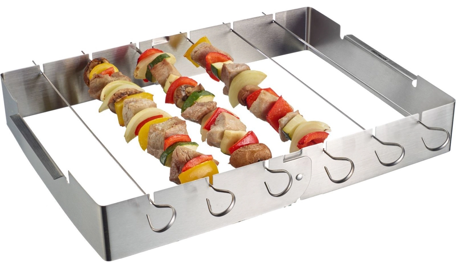 7x supports brochettes à griller, 6 brochettes à griller