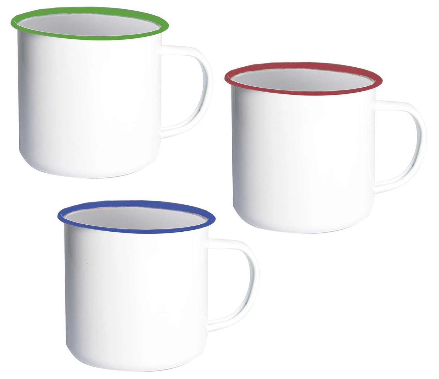 Set de 3 tasses en émail, 350ml