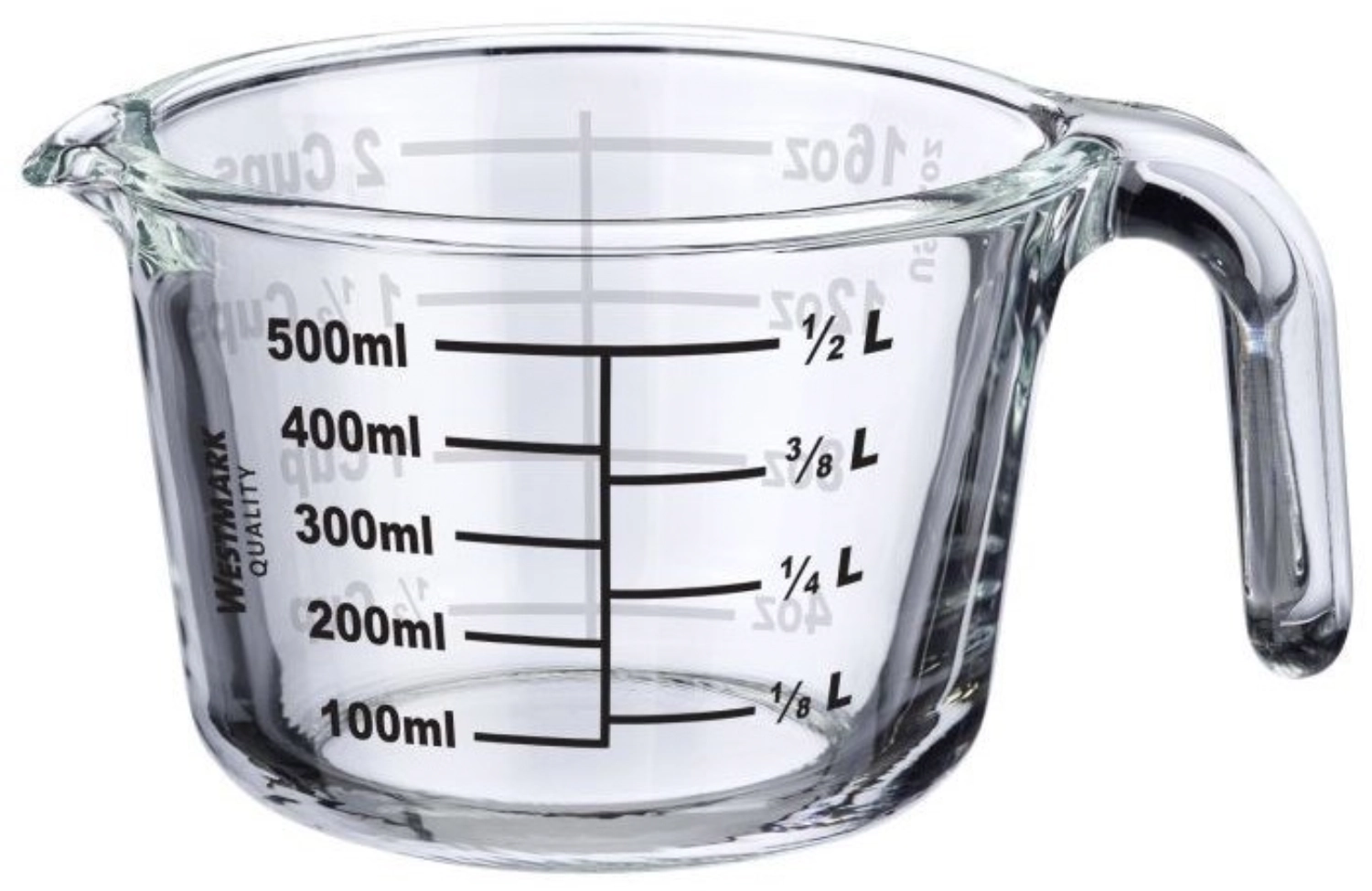 Verseuse graduée, verre borosilicaté, 0,5 l