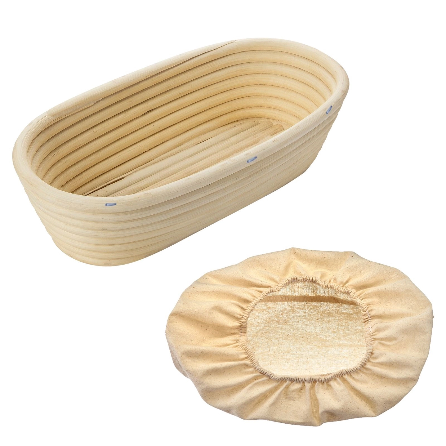 Set panier de fermentation ovale avec housse