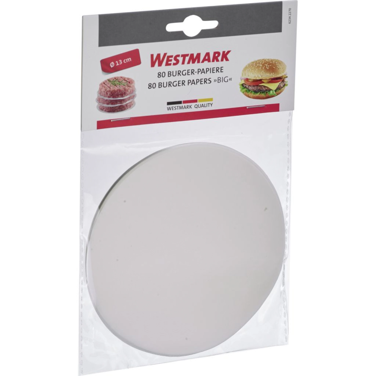 Burger papier big, 80 pièces, d13cm