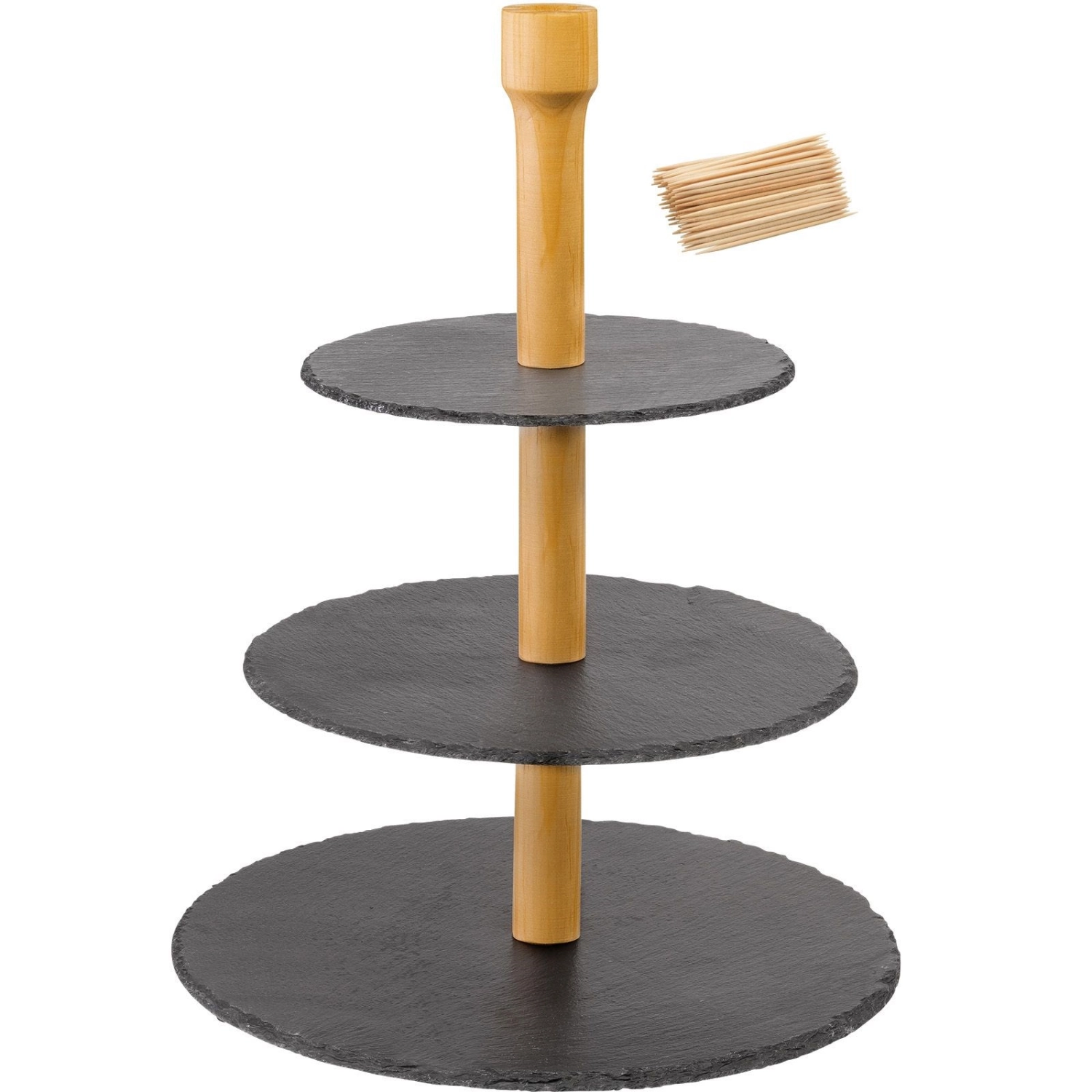 Tapas und Friends 3-stufige Etagere und Fingerfoodsticks