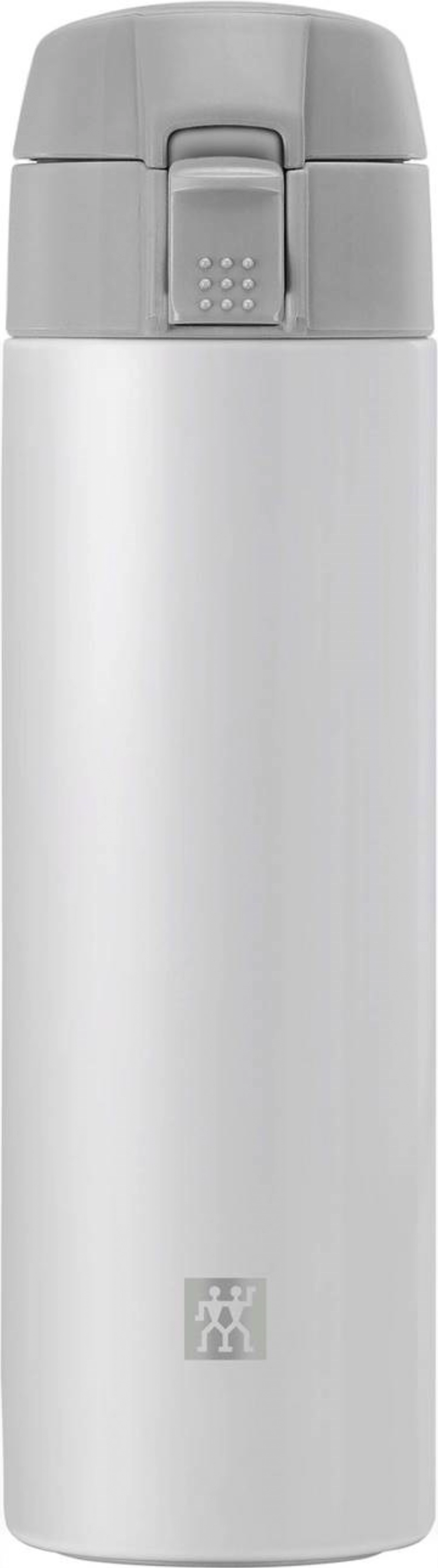 Thermo travel mug 450 ml, blanc-argenté