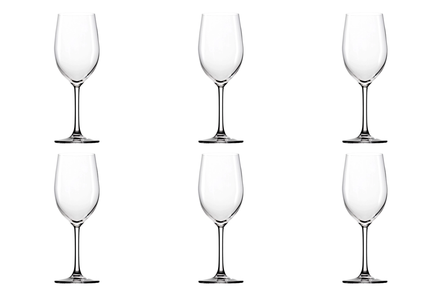 6 x classic long-life coupe à vin rouge 448ml h:224mm