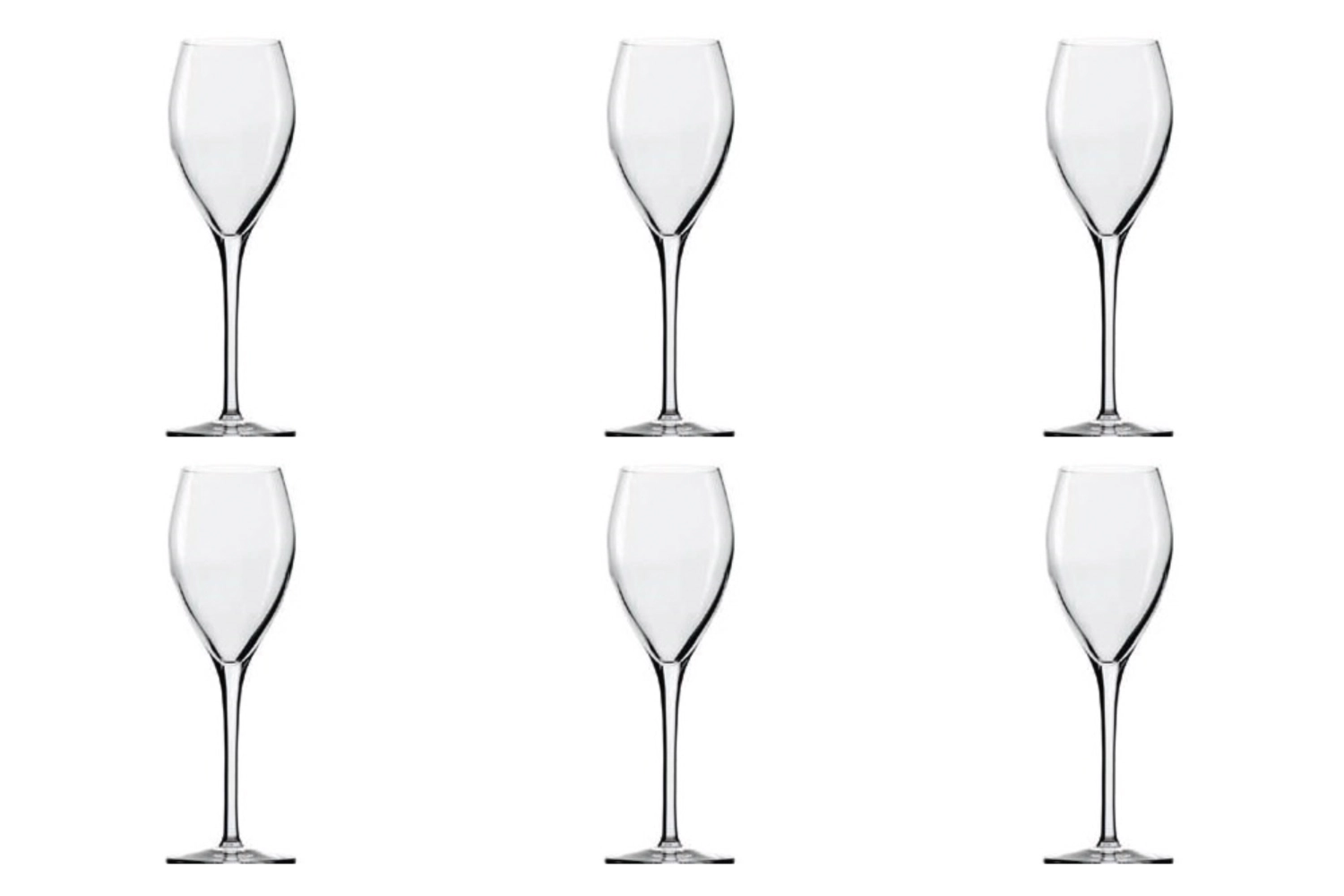 Set de 6 coupes à champagne sparkling&water 210ml h : 205mm