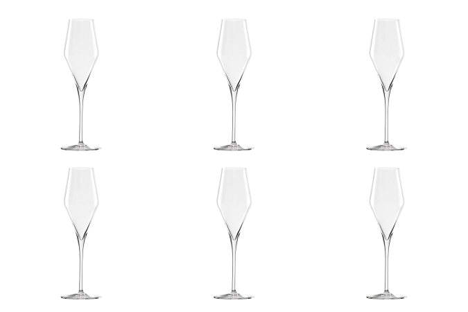 Set de 6 coupes à champagne quatrophil 292ml h : 260mm