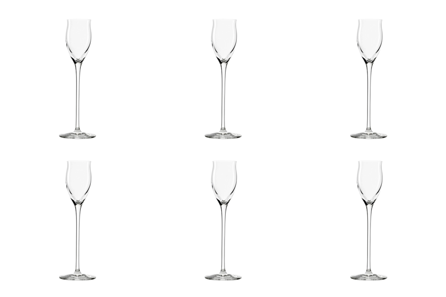 6 verres quatrophil bar&liqueur edelbrand 65ml h : 195mm