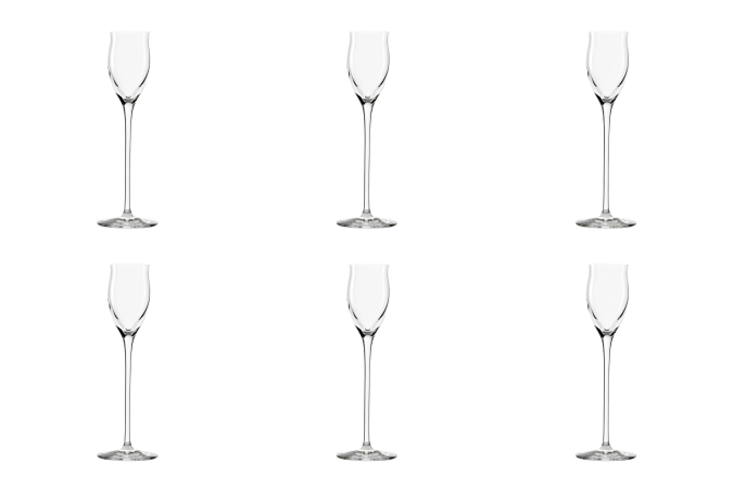 6 verres quatrophil bar&liqueur edelbrand 65ml h : 195mm