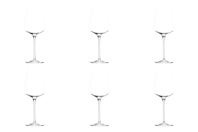 Set de 6 verres quatrophil bordeaux 644ml h : 255mm