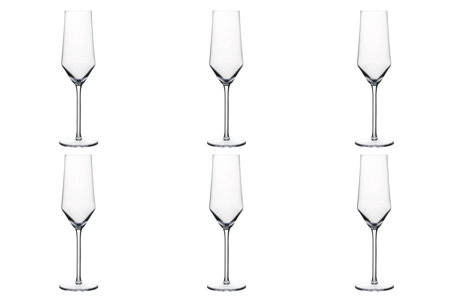 Set de 6 coupes à champagne harmony 21.3 cl 22.1cm ø5.8cm