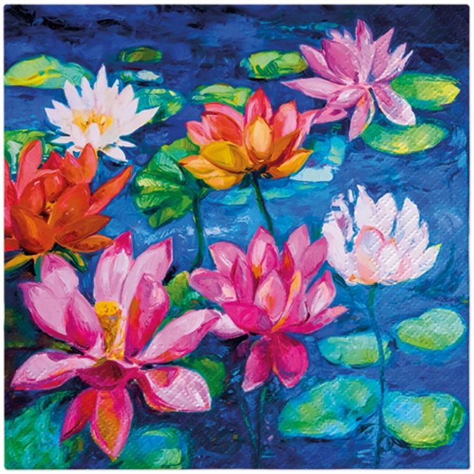 Servietten Lunch 20x Lily Pond, 33x33cm