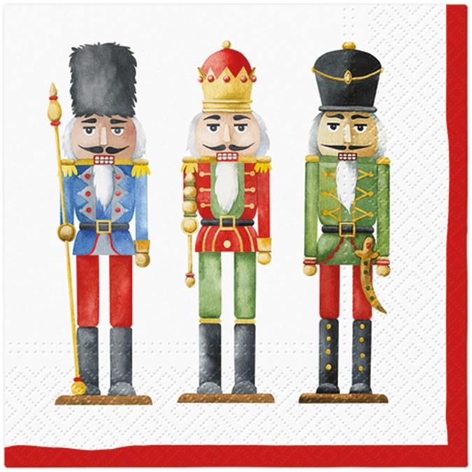 Servietten Lunch 20x Nutcrackers Soldiers, 33x33cm