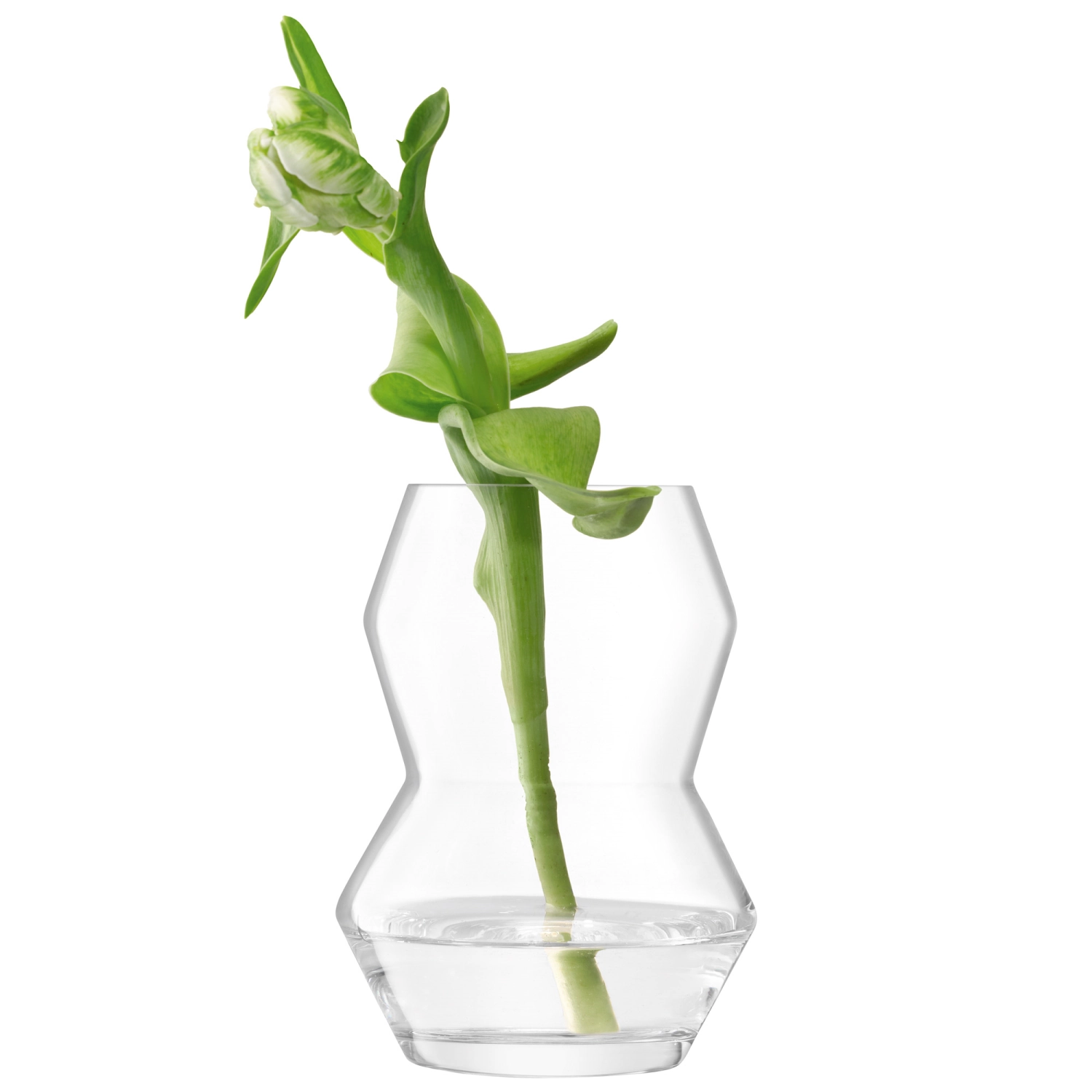 Sculpt vase H16cm transparent