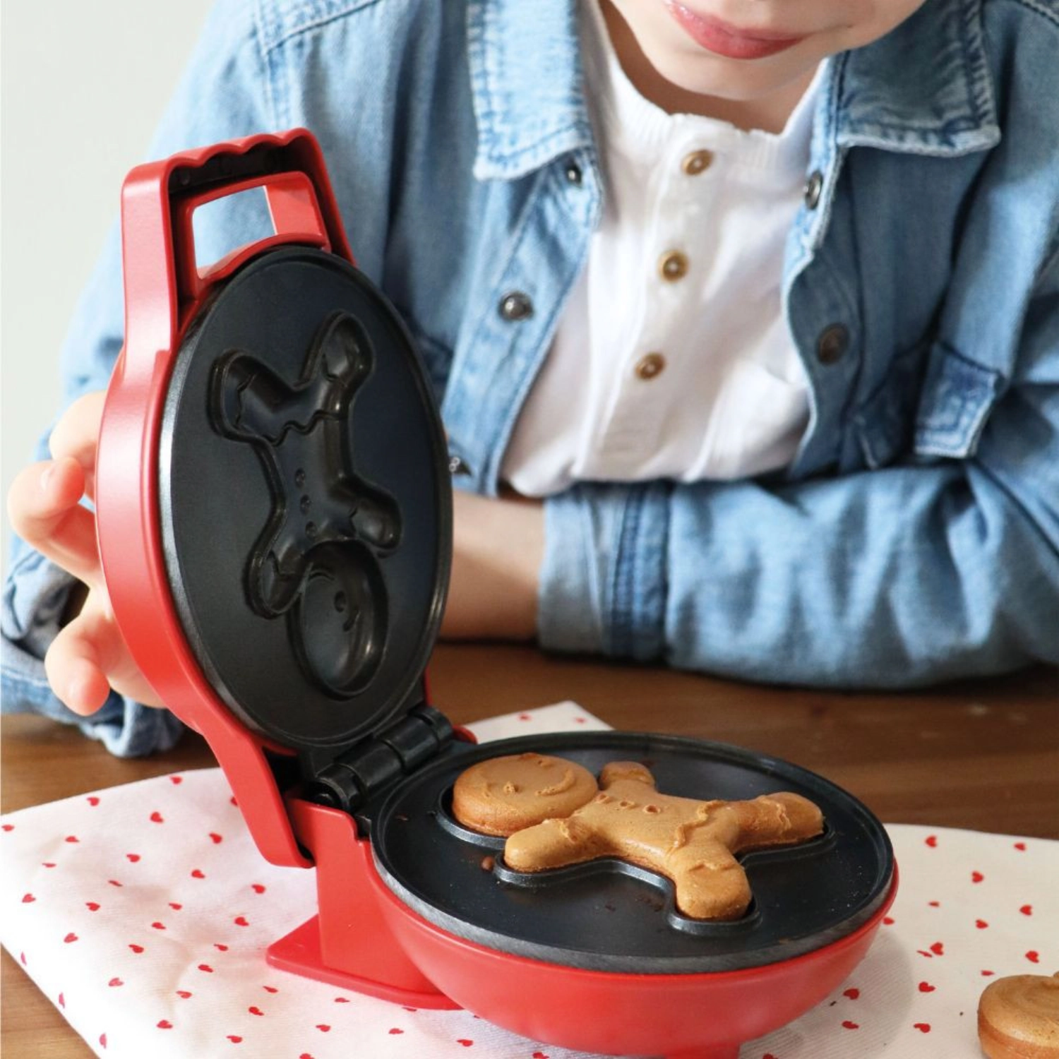 Gaufrier mini bonhomme de pain d'épice