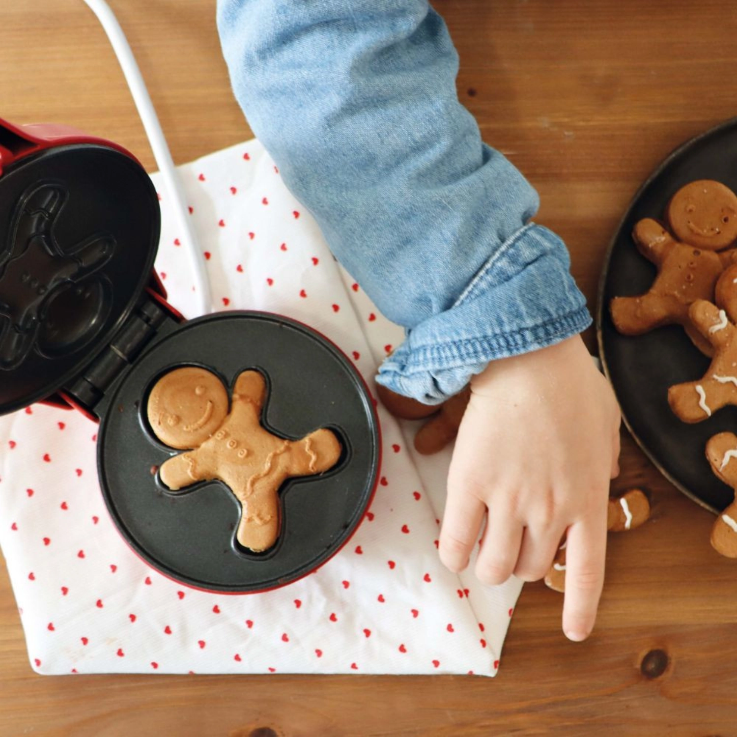 Gaufrier mini bonhomme de pain d'épice