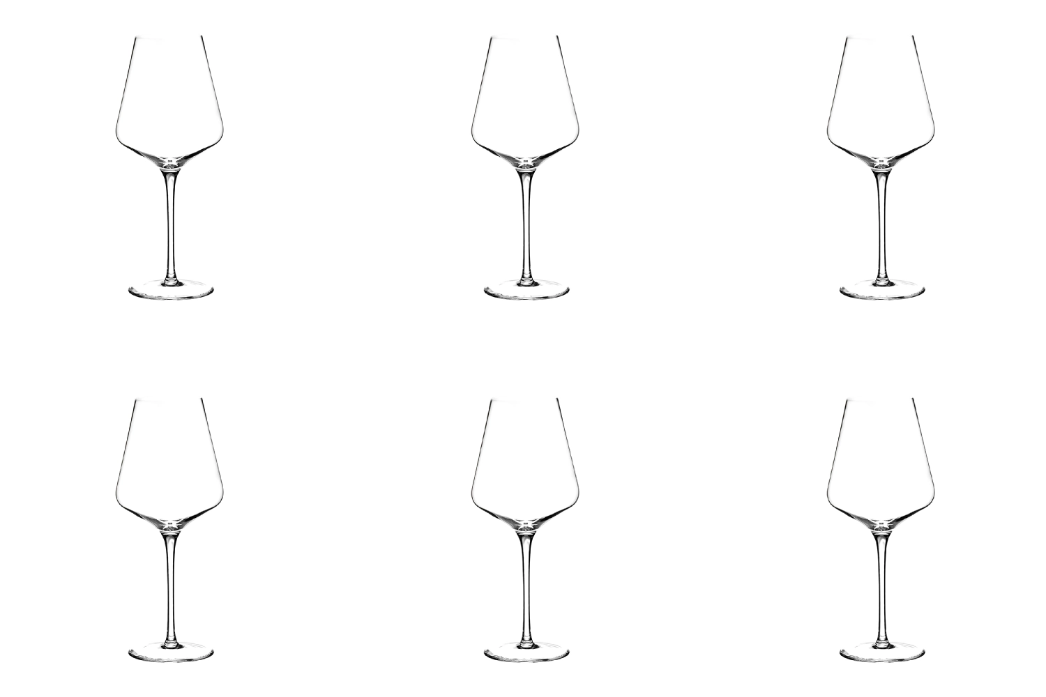 Lot de 6 verres à vin Signature F. Sommier Clément