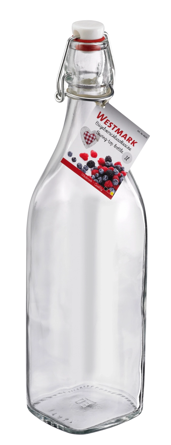 Bügelverschlussflasche 500 ml, m. Anhänger