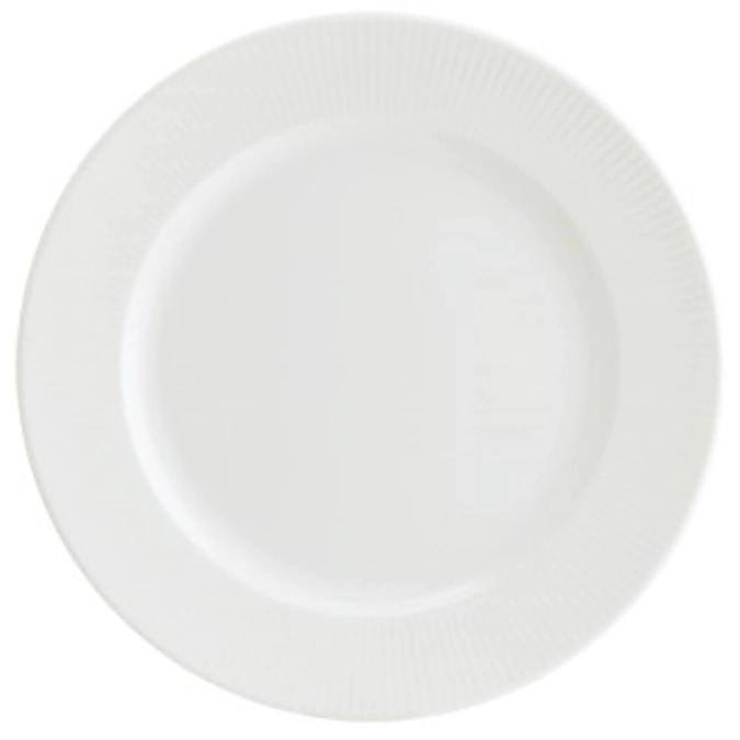 Iris White Banquet Assiette plate